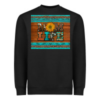Black mom life leopard cowhide turquoise aztec Heavyweight Sweatshirt - Artiststas
