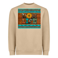 Mushroom mom life leopard cowhide turquoise aztec Heavyweight Sweatshirt - Artiststas