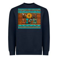 Navy mom life leopard cowhide turquoise aztec Heavyweight Sweatshirt - Artiststas