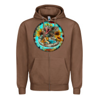 Chestnut rattlesnake and sunflower Zipper Hoodie - BarkalooDesign