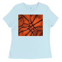 Distressed Basketball Pattern Ladies Tee | Teevron