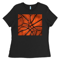 Black distressed basketball pattern Ladies Tee - TumblerDesignByShophia