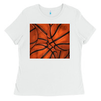 White distressed basketball pattern Ladies Tee - TumblerDesignByShophia