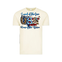 Vintage Arctic land of the free home of the brave american flag background Vintage Tee - Jasminsmagicworld