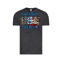 Vintage Black land of the free home of the brave american flag background Vintage Tee - Jasminsmagicworld
