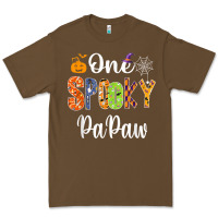Cacao grandpa family halloween matching shirts, one spooky papaw t shirt Premium Tee - maiPhamDesign