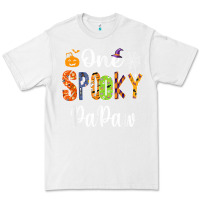 White grandpa family halloween matching shirts, one spooky papaw t shirt Premium Tee - maiPhamDesign
