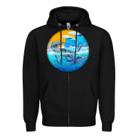 Black humpback whale Zipper Hoodie - BarkalooDesign