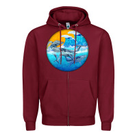Burgundy humpback whale Zipper Hoodie - BarkalooDesign