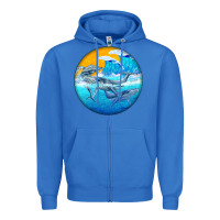 True Royal humpback whale Zipper Hoodie - BarkalooDesign