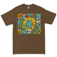 Cacao western cactus with sunflowers and turquoise tumbler tbs Premium Tee - TumblerDesignByShophia