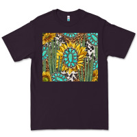 Western Cactus With Sunflowers And Turquoise Tumbler Tbs Premium Tee | Teevron