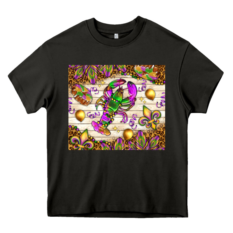 Mardi Gras With Crab Heavy Core Tee by NancyCooperArtShop | Teevron