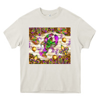 Cream Mardi Gras with crab Heavy Core Tee - NancyCooperArtShop
