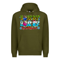 Army Green Rowdy Howdy Christmas Premium Hoodie - CowhideDigitalArt