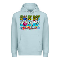 Blue Mist Rowdy Howdy Christmas Premium Hoodie - CowhideDigitalArt