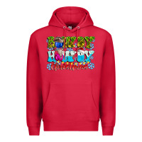 Cardinal Rowdy Howdy Christmas Premium Hoodie - CowhideDigitalArt