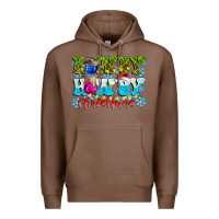 Chestnut Rowdy Howdy Christmas Premium Hoodie - CowhideDigitalArt