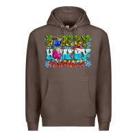 Coffee Rowdy Howdy Christmas Premium Hoodie - CowhideDigitalArt