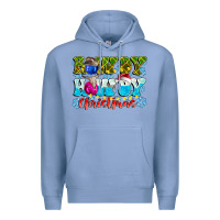 Colony Blue Rowdy Howdy Christmas Premium Hoodie - CowhideDigitalArt