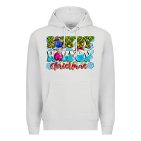 Dove Grey Rowdy Howdy Christmas Premium Hoodie - CowhideDigitalArt