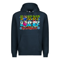 Navy Rowdy Howdy Christmas Premium Hoodie - CowhideDigitalArt