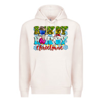 Pale Pink Rowdy Howdy Christmas Premium Hoodie - CowhideDigitalArt