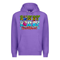 Purple Rowdy Howdy Christmas Premium Hoodie - CowhideDigitalArt