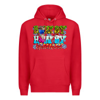 Red Rowdy Howdy Christmas Premium Hoodie - CowhideDigitalArt