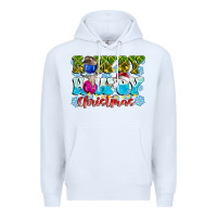 White Rowdy Howdy Christmas Premium Hoodie - CowhideDigitalArt