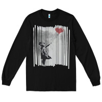 Black banksy balloon girl cute Long Sleeve Tee - maiPhamDesign
