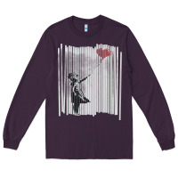 Plum banksy balloon girl cute Long Sleeve Tee - maiPhamDesign