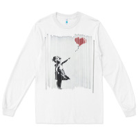 White banksy balloon girl cute Long Sleeve Tee - maiPhamDesign