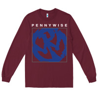 Burgundy horror pennywise movie Long Sleeve Tee - maiPhamDesign