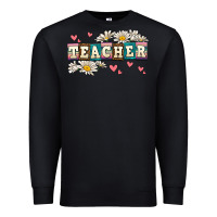 Black daisy teacher Premium Sweatshirt - AdoDesignShop