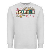 Dove Grey daisy teacher Premium Sweatshirt - AdoDesignShop