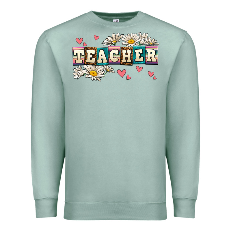 Daisy Teacher Premium Sweatshirt by AdoDesignShop | Teevron