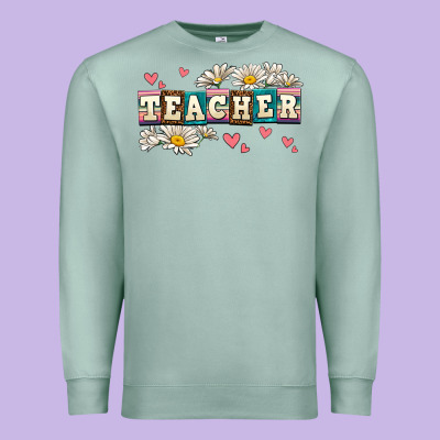 Daisy Teacher Premium Sweatshirt Designed By Adodesignshop