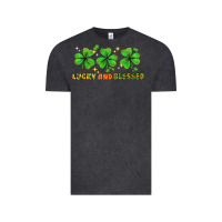 Vintage Black St. Patrick's Day lucky and blessed Vintage Tee - HowdyJamesFarm