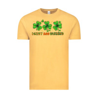 Vintage Mustard St. Patrick's Day lucky and blessed Vintage Tee - HowdyJamesFarm