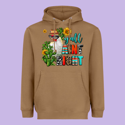 Y'all Aint Right Heavyweight Hoodie Designed By Adodesignshop