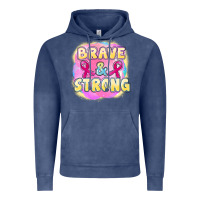 Vintage Denim brave and strong cancer Vintage Hoodie - FaDigitalArtStudio