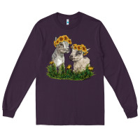 Plum baby goats Long Sleeve Tee - RanaPortraitStore