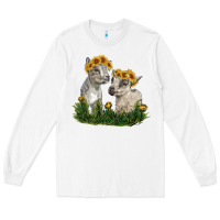 White baby goats Long Sleeve Tee - RanaPortraitStore
