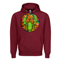 Burgundy lobster round Zipper Hoodie - BarkalooDesign