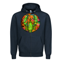 Navy lobster round Zipper Hoodie - BarkalooDesign