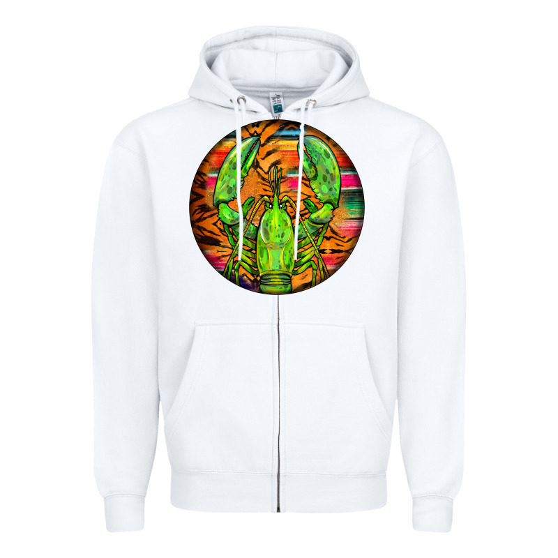 Lobster Round Zipper Hoodie by BarkalooDesign | Teevron