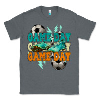 Charcoal Heather Game day lightning bolt soccer Classic Tee - HowdyJamesFarm