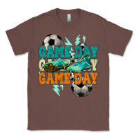 Chestnut Game day lightning bolt soccer Classic Tee - HowdyJamesFarm