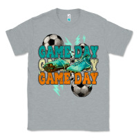 Heather Grey Game day lightning bolt soccer Classic Tee - HowdyJamesFarm